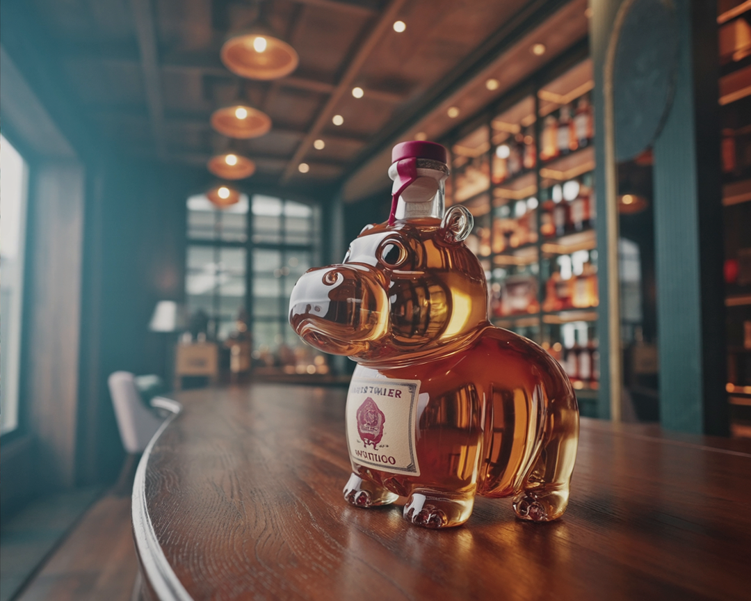 Darren | Whiskeyflaske med flodhestdesign