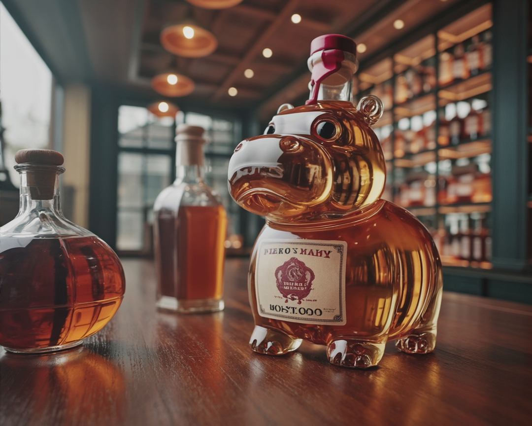 Darren | Whiskeyflaske med flodhestdesign