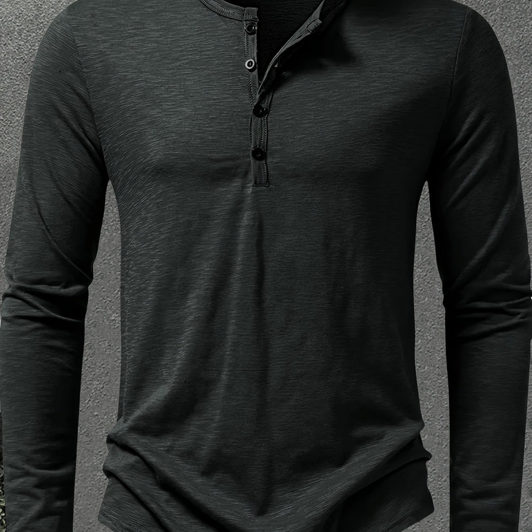 Dalton | Klassisk Henley med Knappelukking