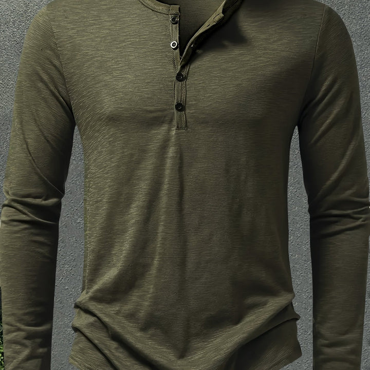 Dalton | Klassisk Henley med Knappelukking