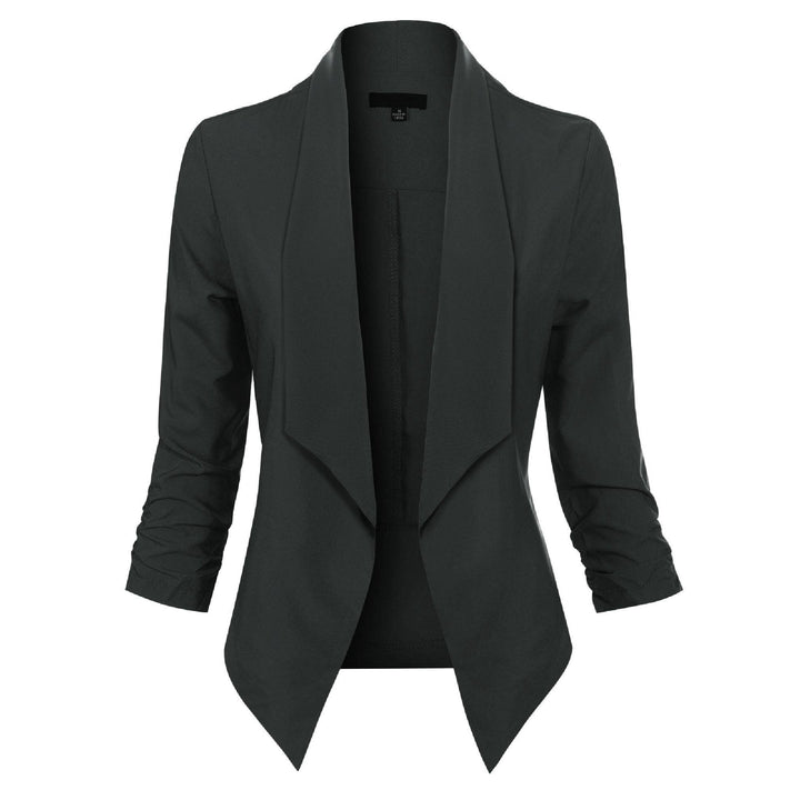 Penelope | Åpen front drapert blazer