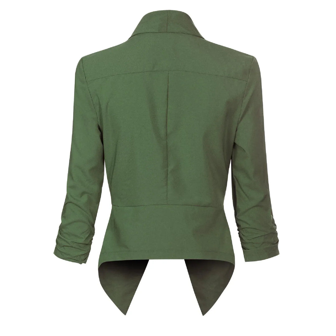 Penelope | Åpen front drapert blazer