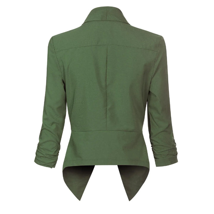 Penelope | Åpen front drapert blazer