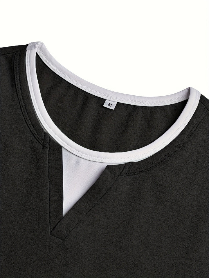 Nathan | Raffinert Henley-skjorte med hakket hals