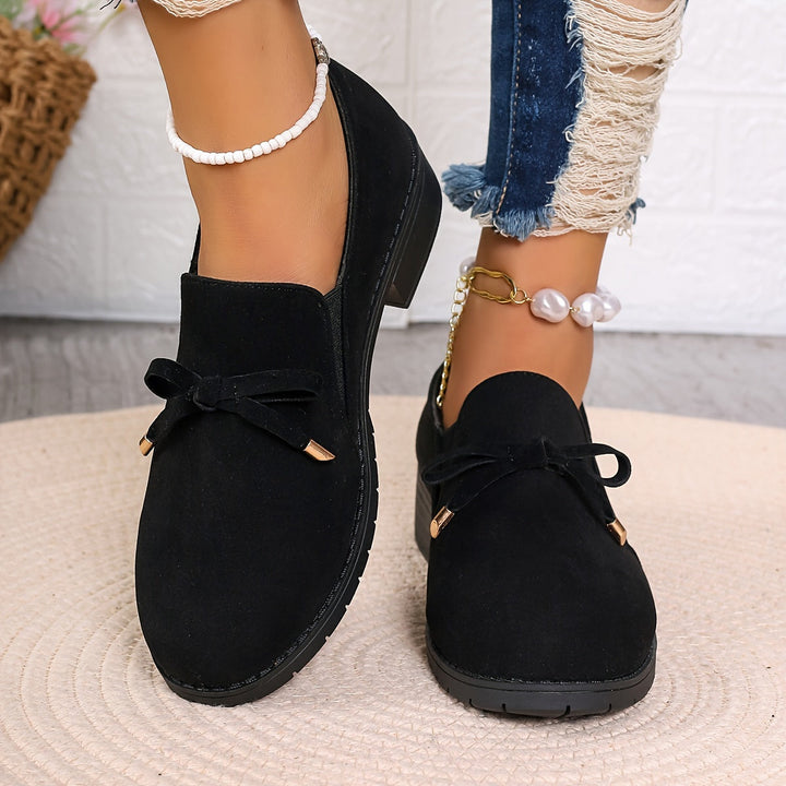 Nadia | Slip-on loafers med sløyfe