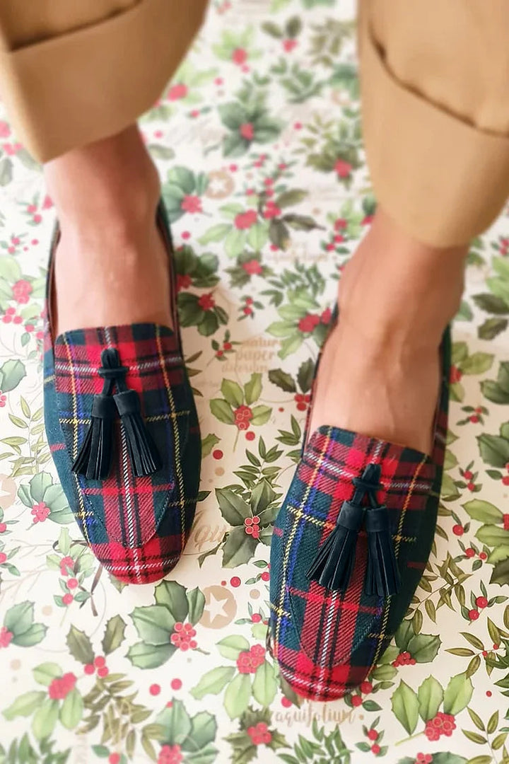 Addison | Skotsk Fringe Chic Loafer