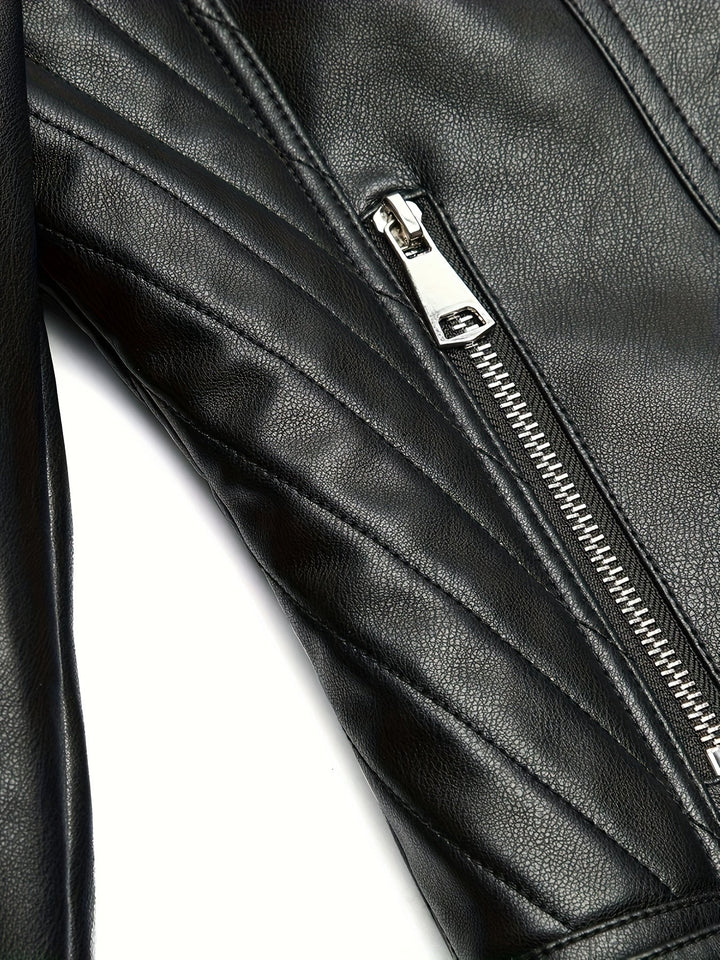 Mabel | Skulpturert Zip-Front Moto Jakke