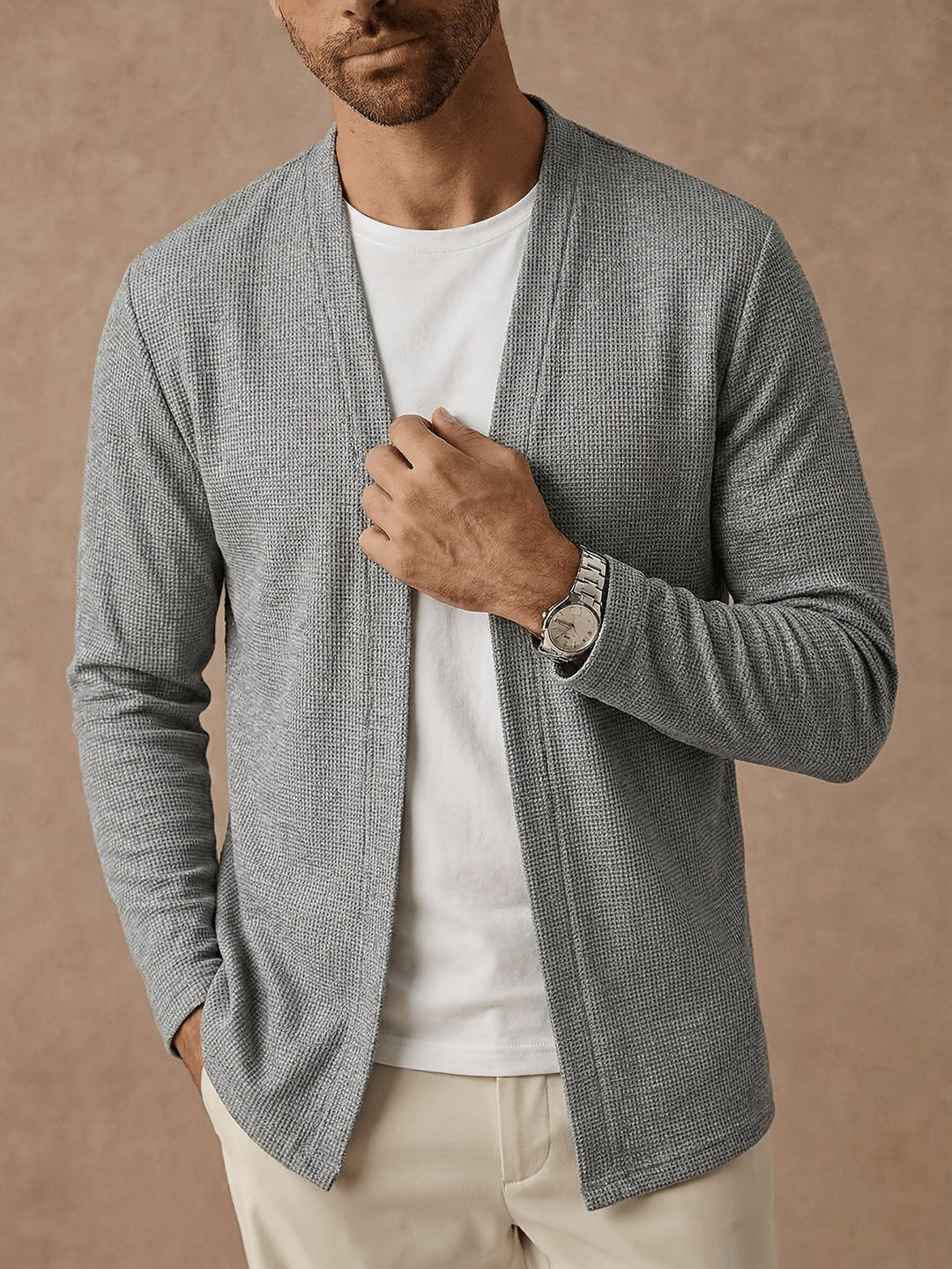 Theodore | Åpen Front Strukturert Cardigan