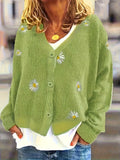 Maribel | Blomsterbrodert Knappecardigan