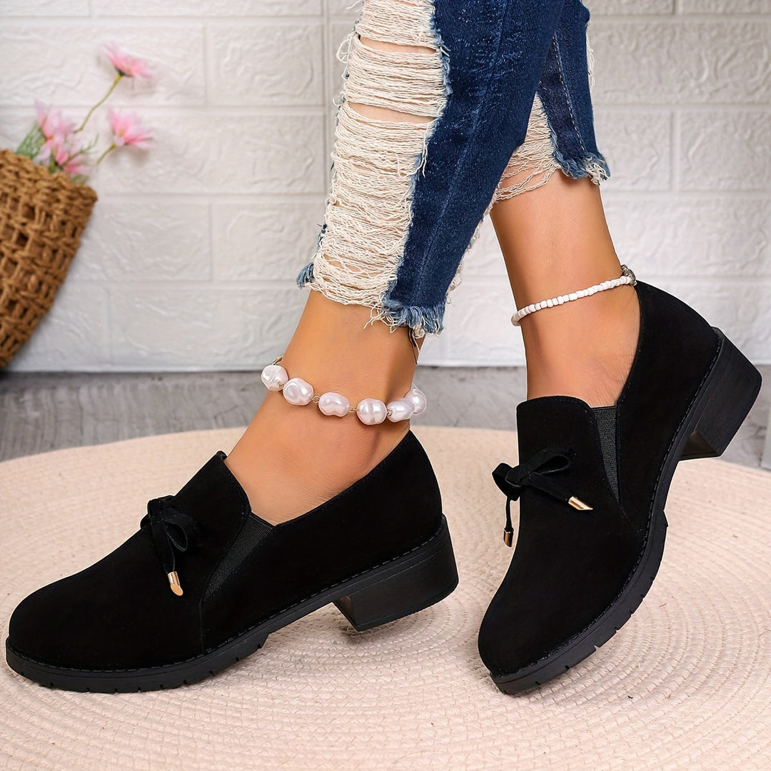 Nadia | Slip-on loafers med sløyfe