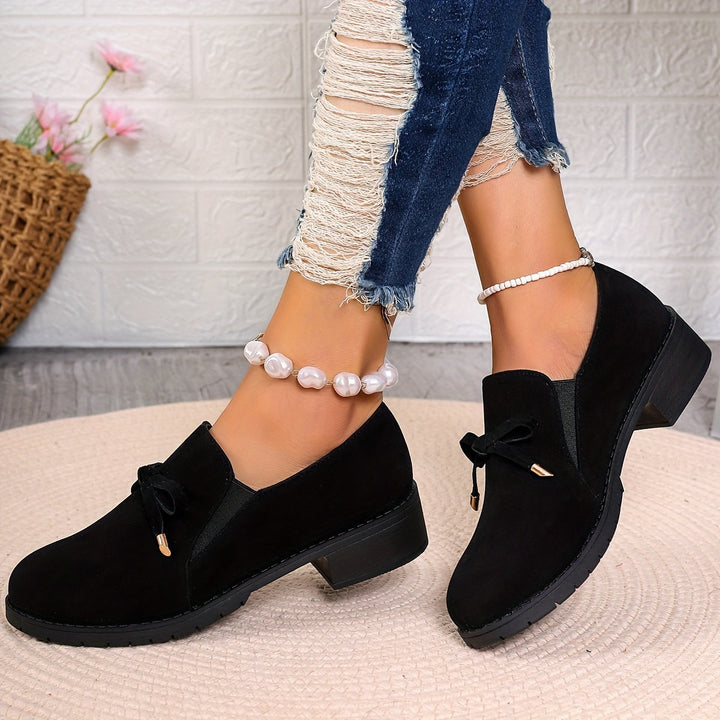 Nadia | Slip-on loafers med sløyfe