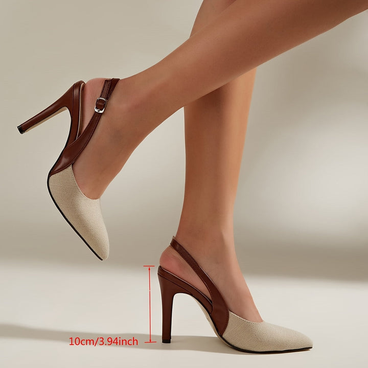 Amelie | Elegante kontrast slingback hæler