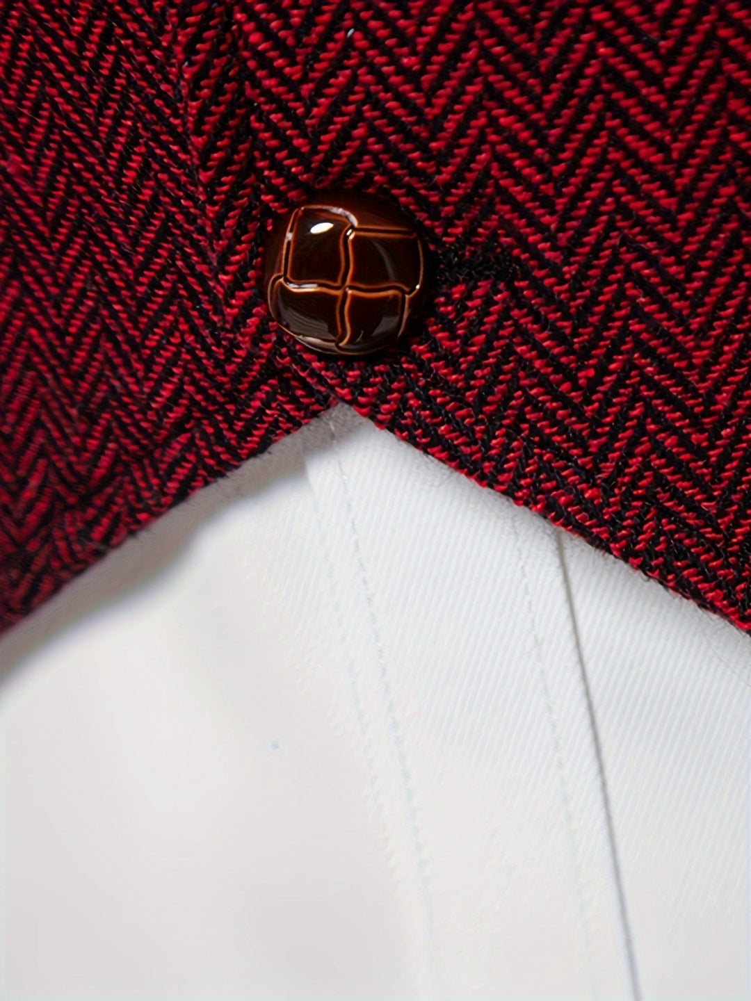 Edmund | Herringbone Enkeltknapp Vest