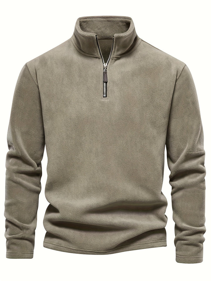 Hugo | Pullover med halvlange glidelås og ståkrage