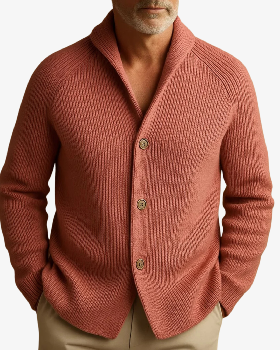Elliot | Tilpasset knappet strikket cardigan