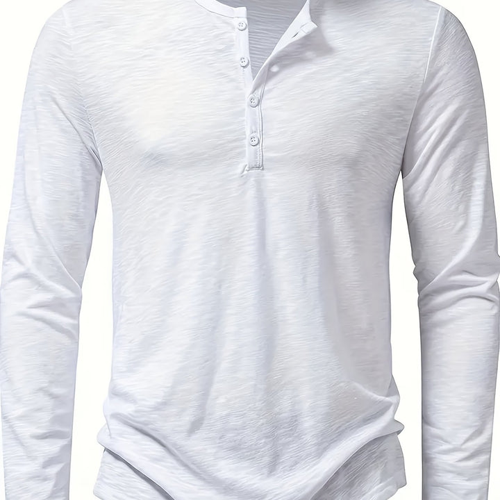 Dalton | Klassisk Henley med Knappelukking