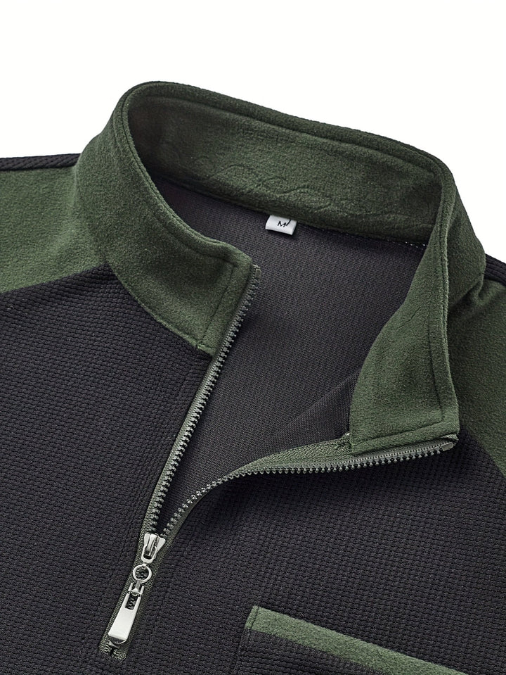 Rory | Strukturert Colorblock Quarter-Zip Genser