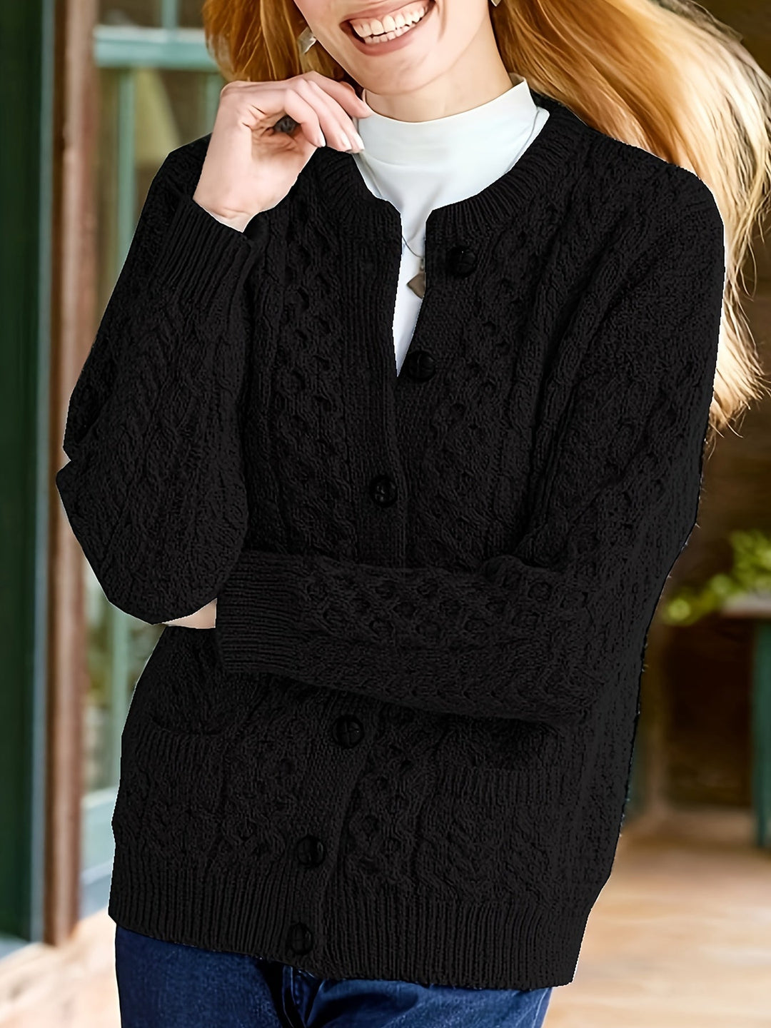 Fern | Strukturert knappet cardigan