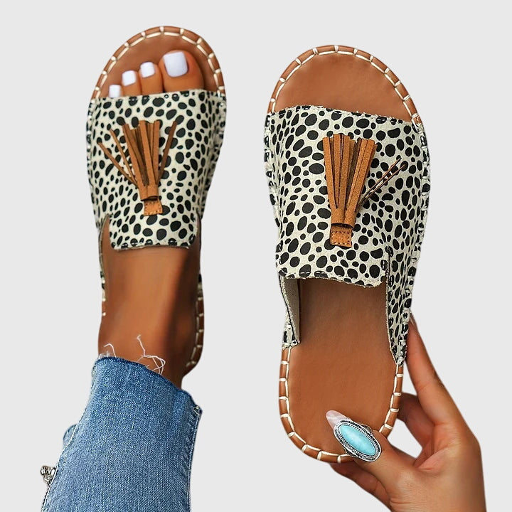 Claire | Stilig Prikkete Ortopedisk Sandal