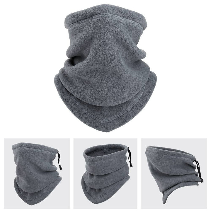 Fleece-halsvarmer med snøring og stopper