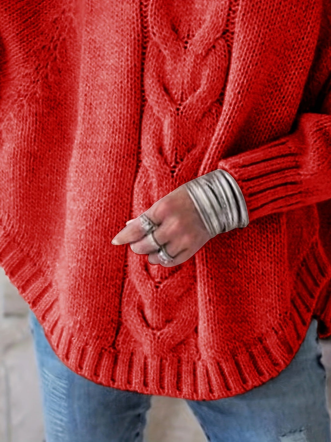 Gwendolyn | Kabelstrikket Turtleneck Genser