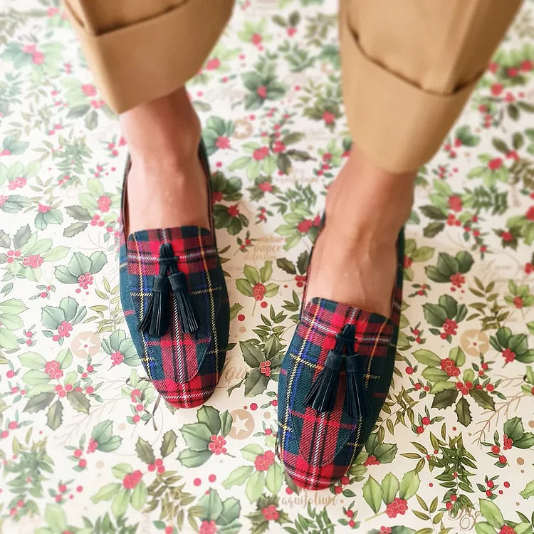 Addison | Skotsk Fringe Chic Loafer