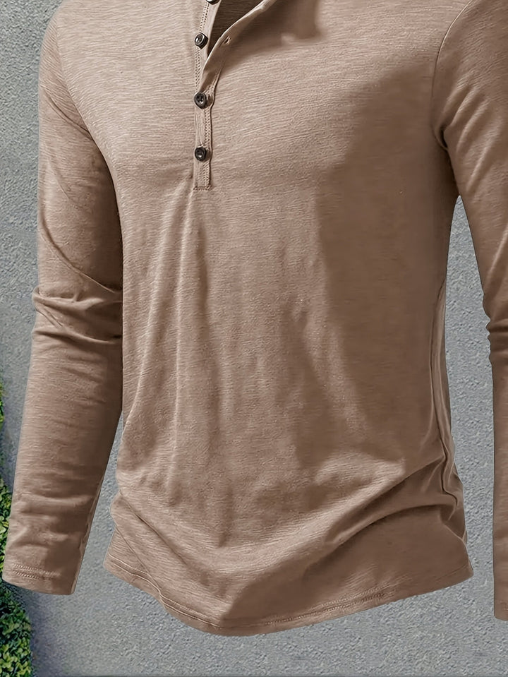 Dalton | Klassisk Henley med Knappelukking