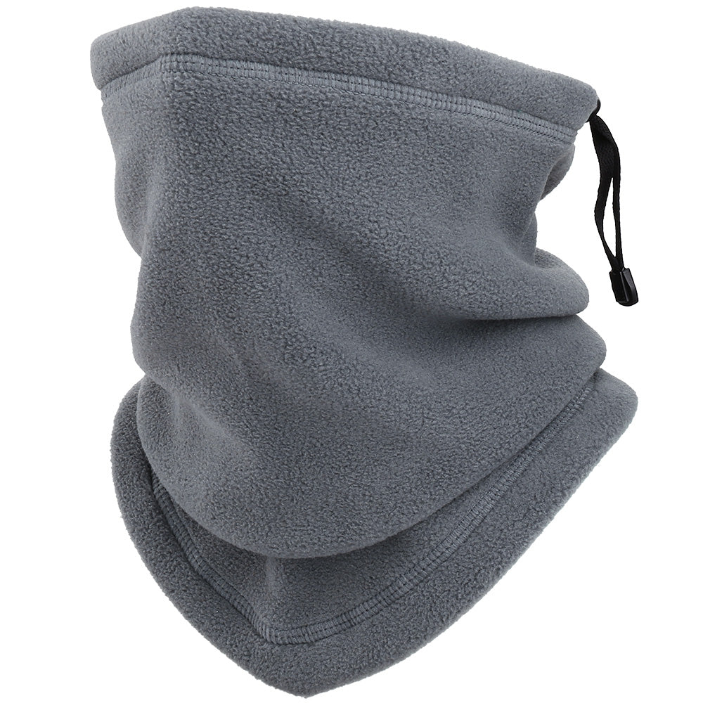Fleece-halsvarmer med snøring og stopper