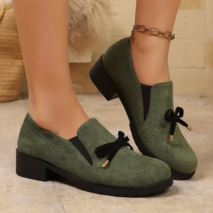 Nadia | Slip-on loafers med sløyfe