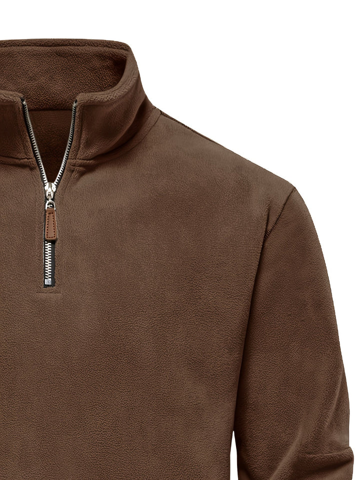 Hugo | Pullover med halvlange glidelås og ståkrage
