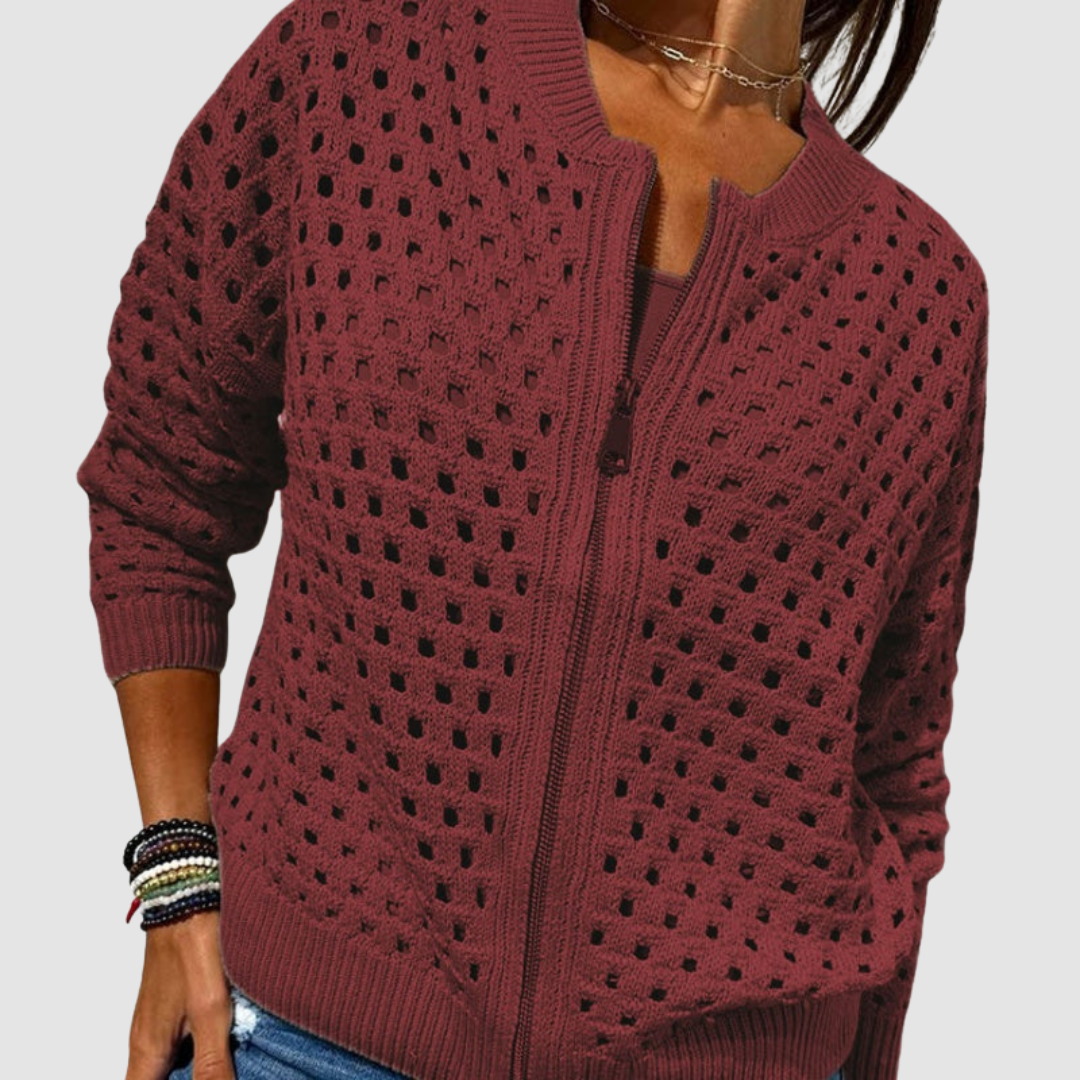 Gracie | Premium Strikket Hullmønster Cardigan