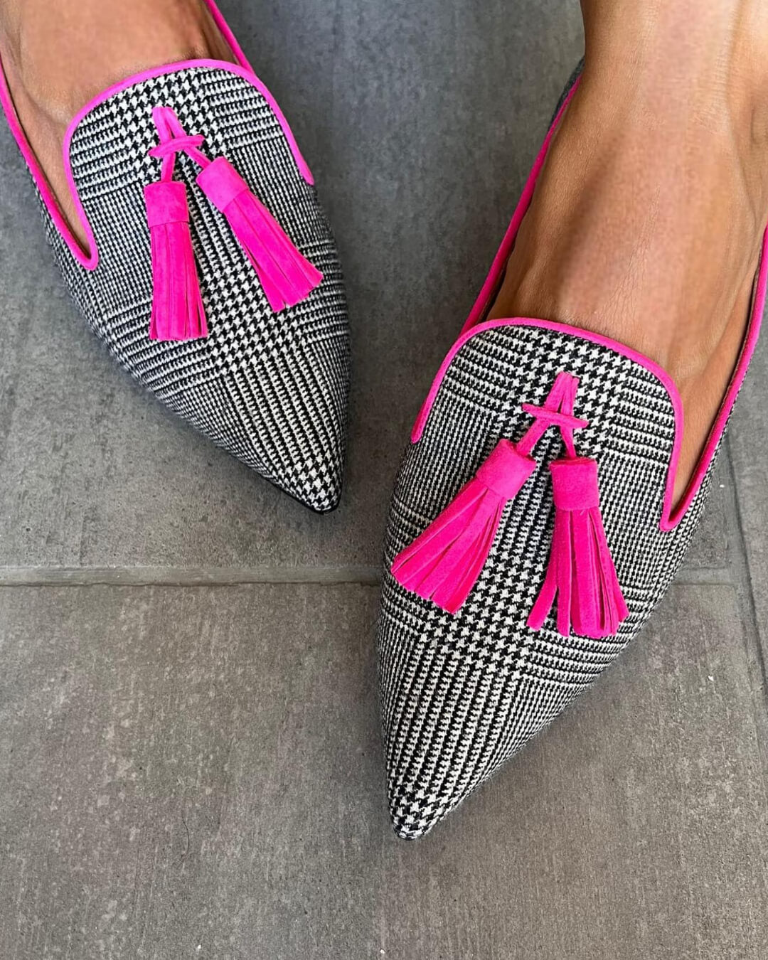Nettie | Elegant Fluo Frynsete Spisse Loafers