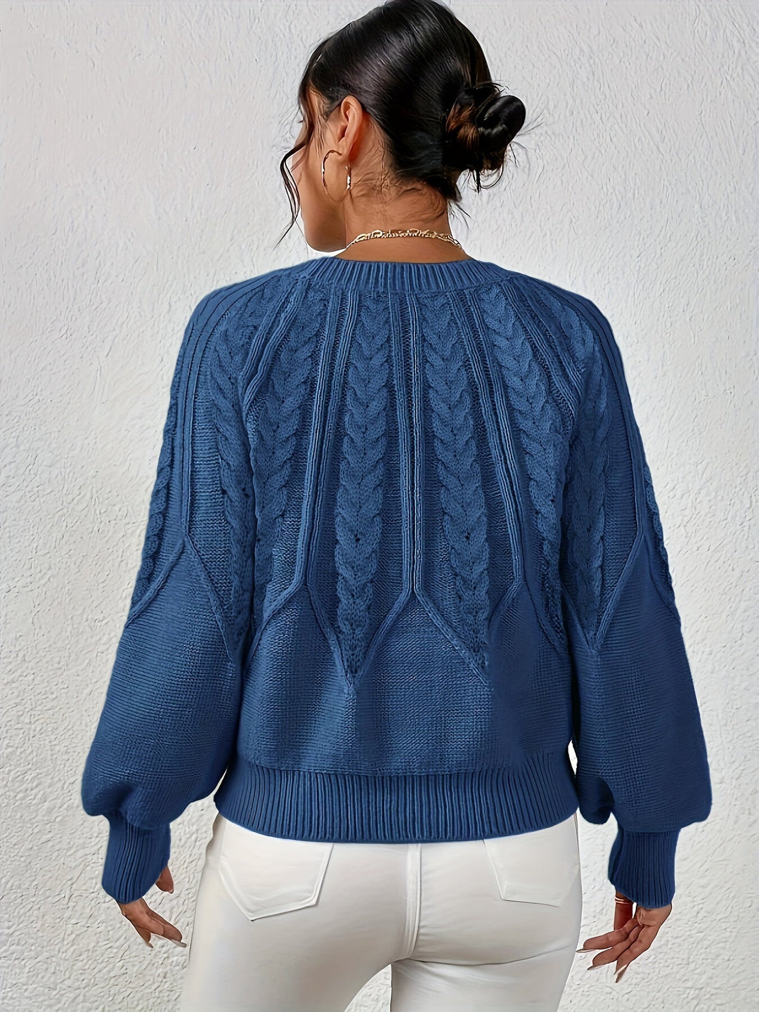 Eleanor | Avslappet kabelstrikket genser