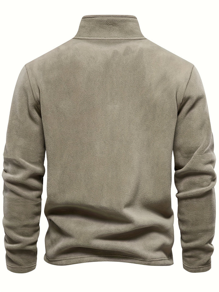 Hugo | Pullover med halvlange glidelås og ståkrage