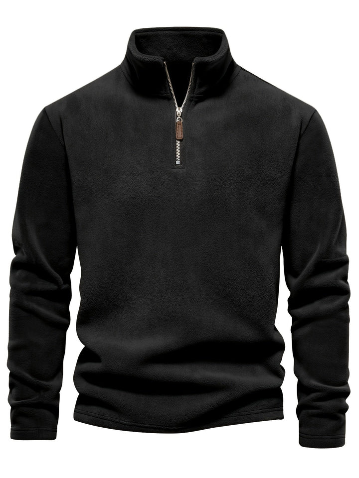 Hugo | Pullover med halvlange glidelås og ståkrage