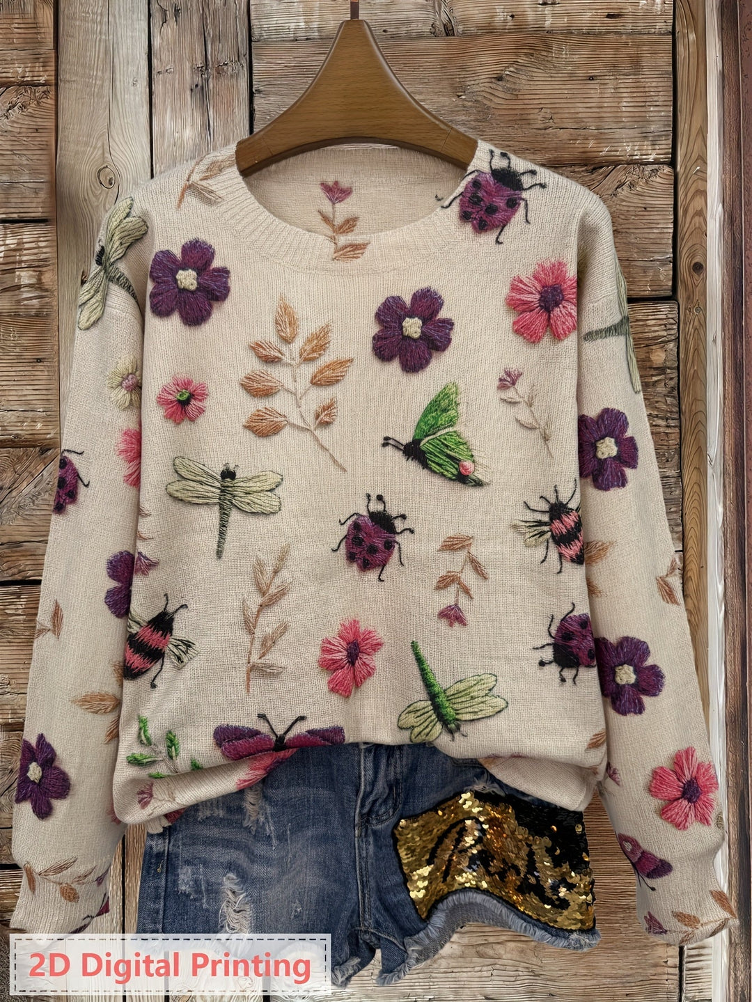Elsie | Botanisk Trykk Crewneck Genser