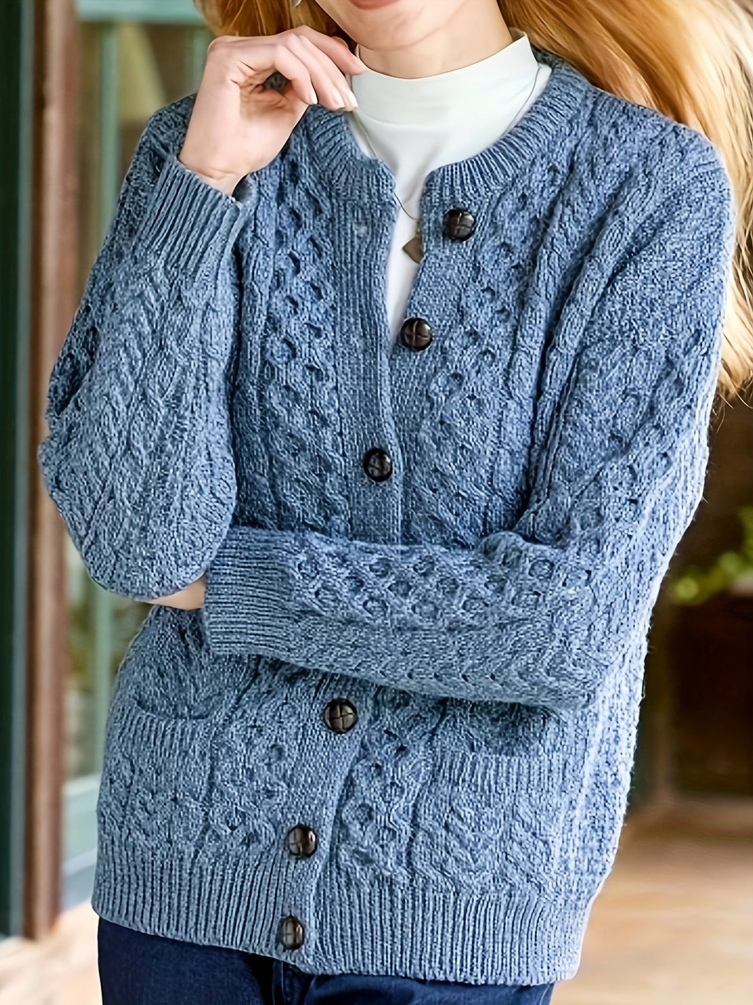 Fern | Strukturert knappet cardigan