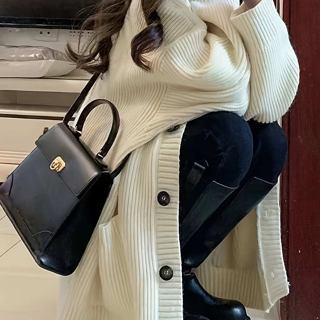 Maisie | Avslappet knappet cardigan