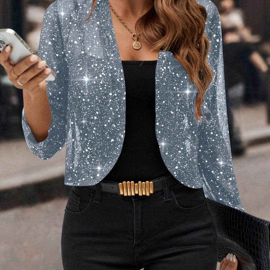 Elaine | Glitrende Cropped Jakke