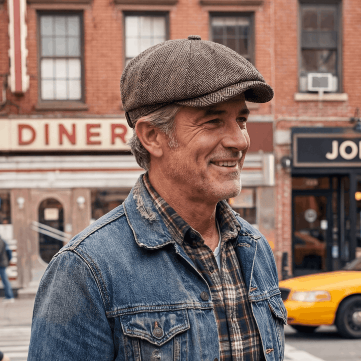 Manuel | Vintage Fiskebensmønstret Hverdagslue