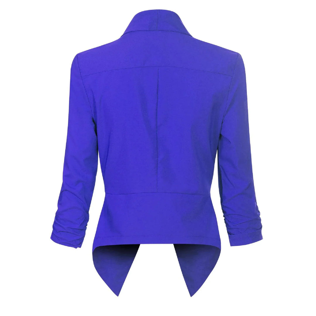 Penelope | Åpen front drapert blazer