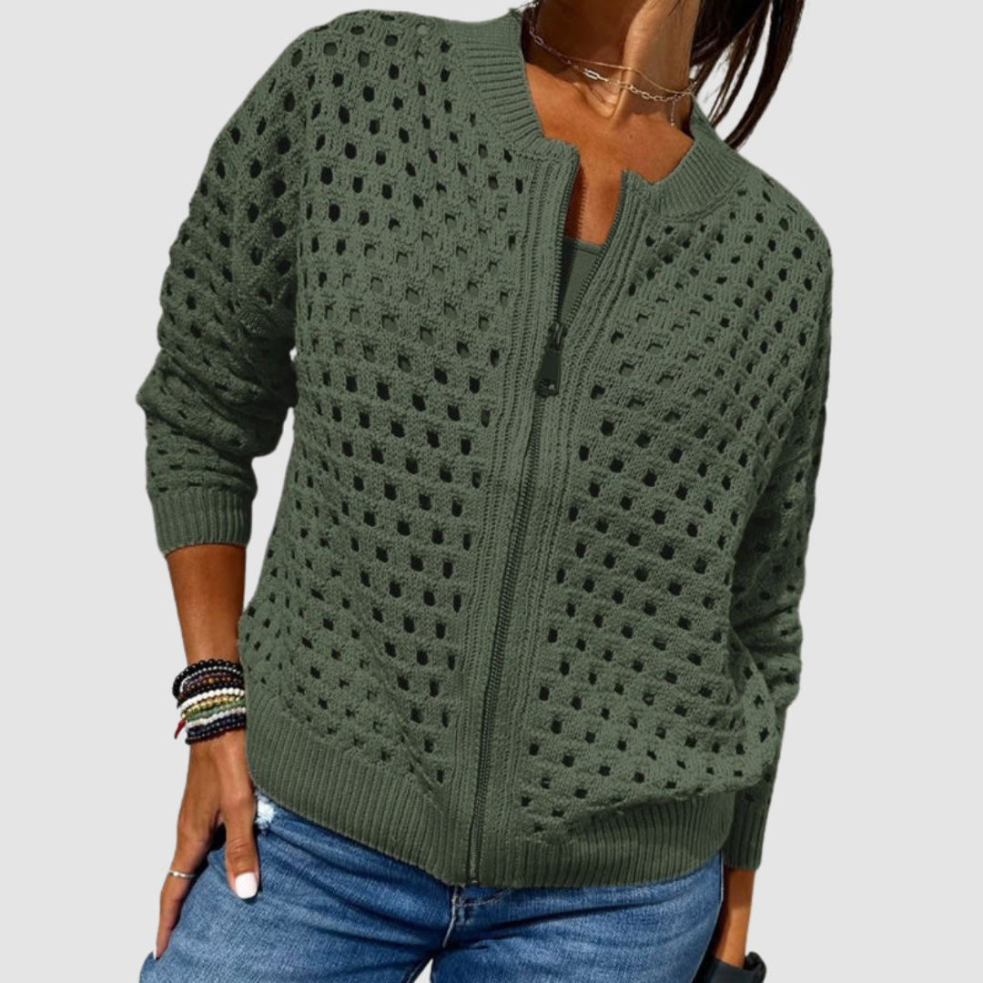 Gracie | Premium Strikket Hullmønster Cardigan
