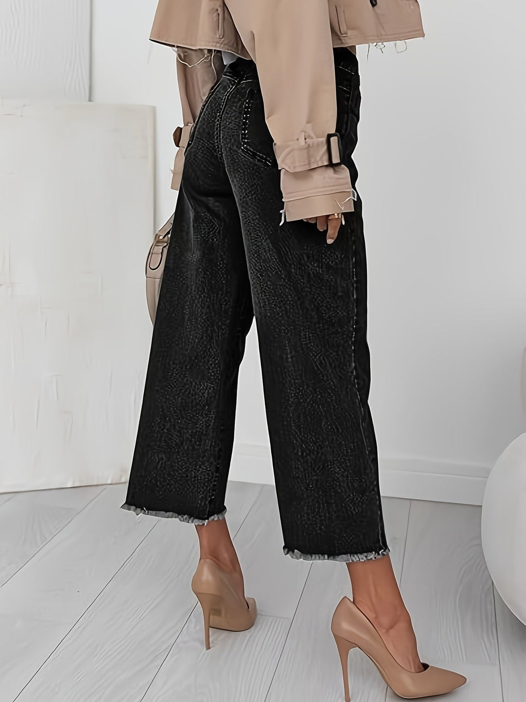 Denise | Tilpassede Croppede Rettbenede Jeans