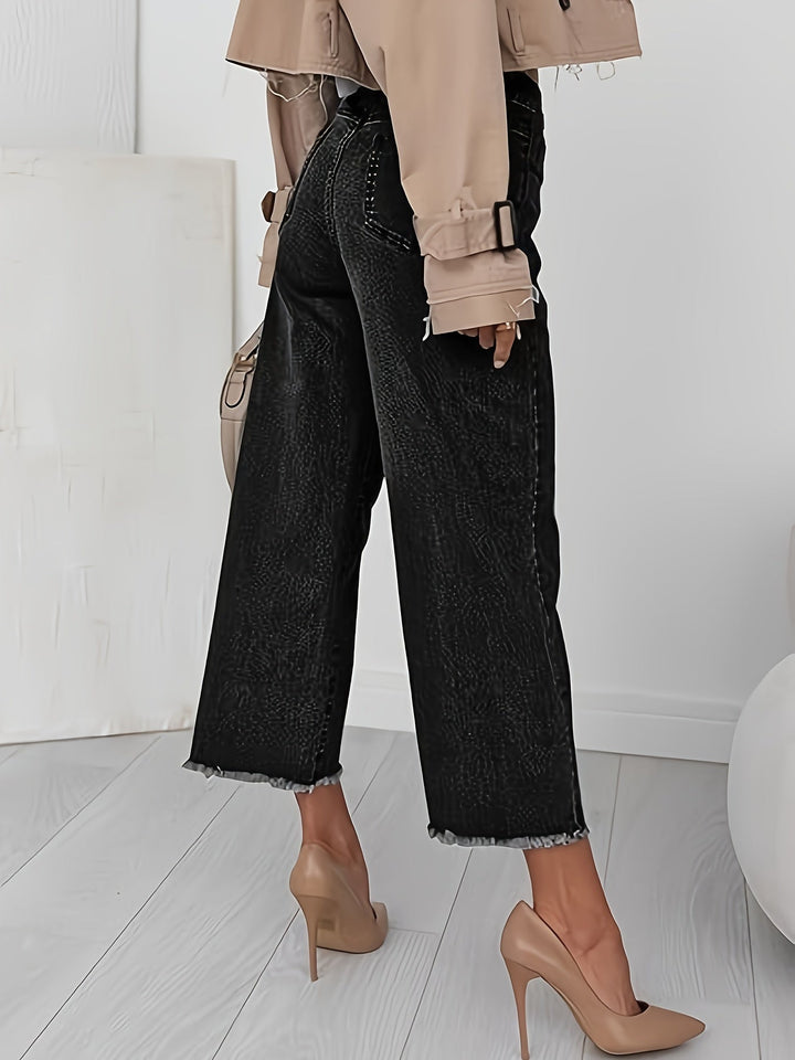 Denise | Tilpassede Croppede Rettbenede Jeans