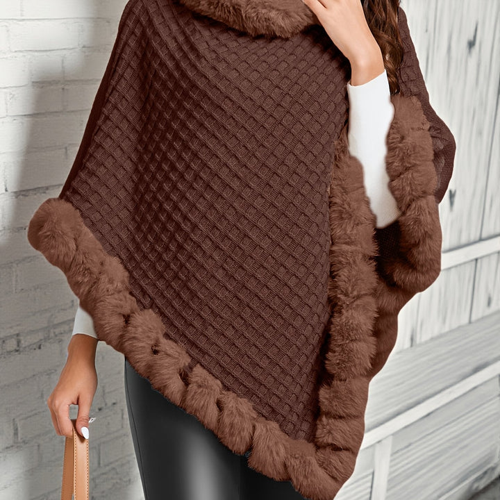 Willow | Koselig poncho med pelskant