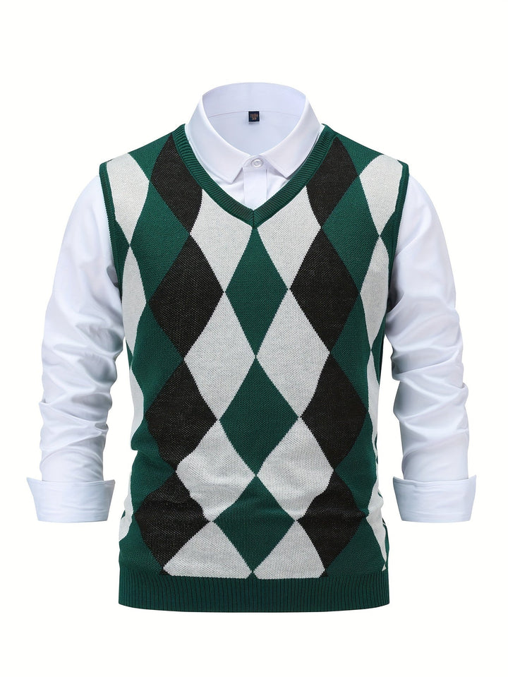 Chandler | Klassisk Argyle Genservest