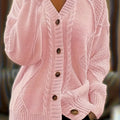 Lucinda | Koselig kabelstrikket knappet cardigan