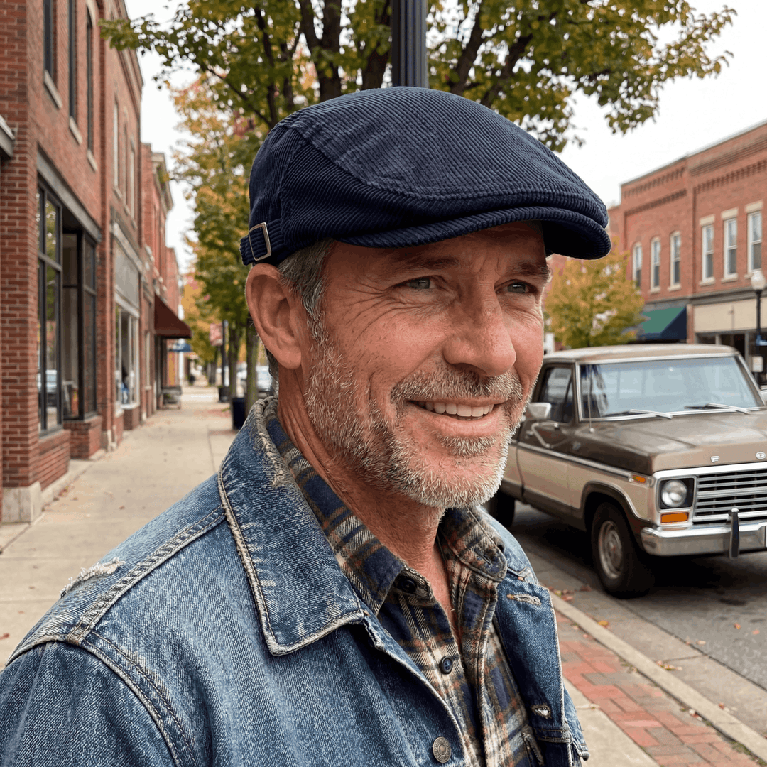 Victor Vintage kordfløyel caps