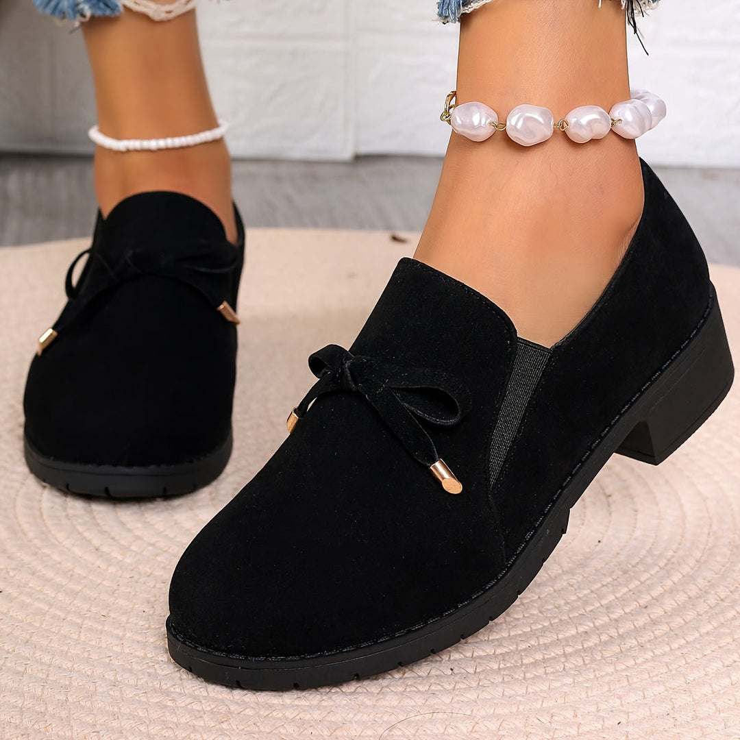 Nadia | Slip-on loafers med sløyfe