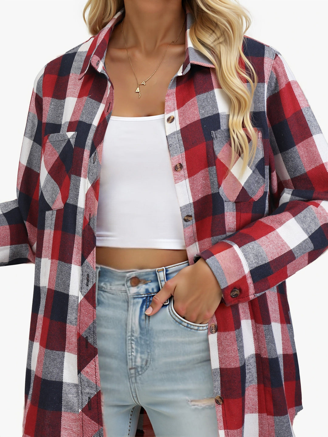 Everly | Casual Buffalo Check Skjorte